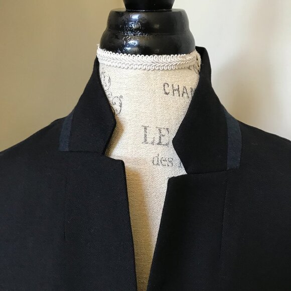 NWT JCrew Regent Blazer Jacket Womens 2 P Petite Black Wool Flannel B0327 NEW - Picture 8 of 14